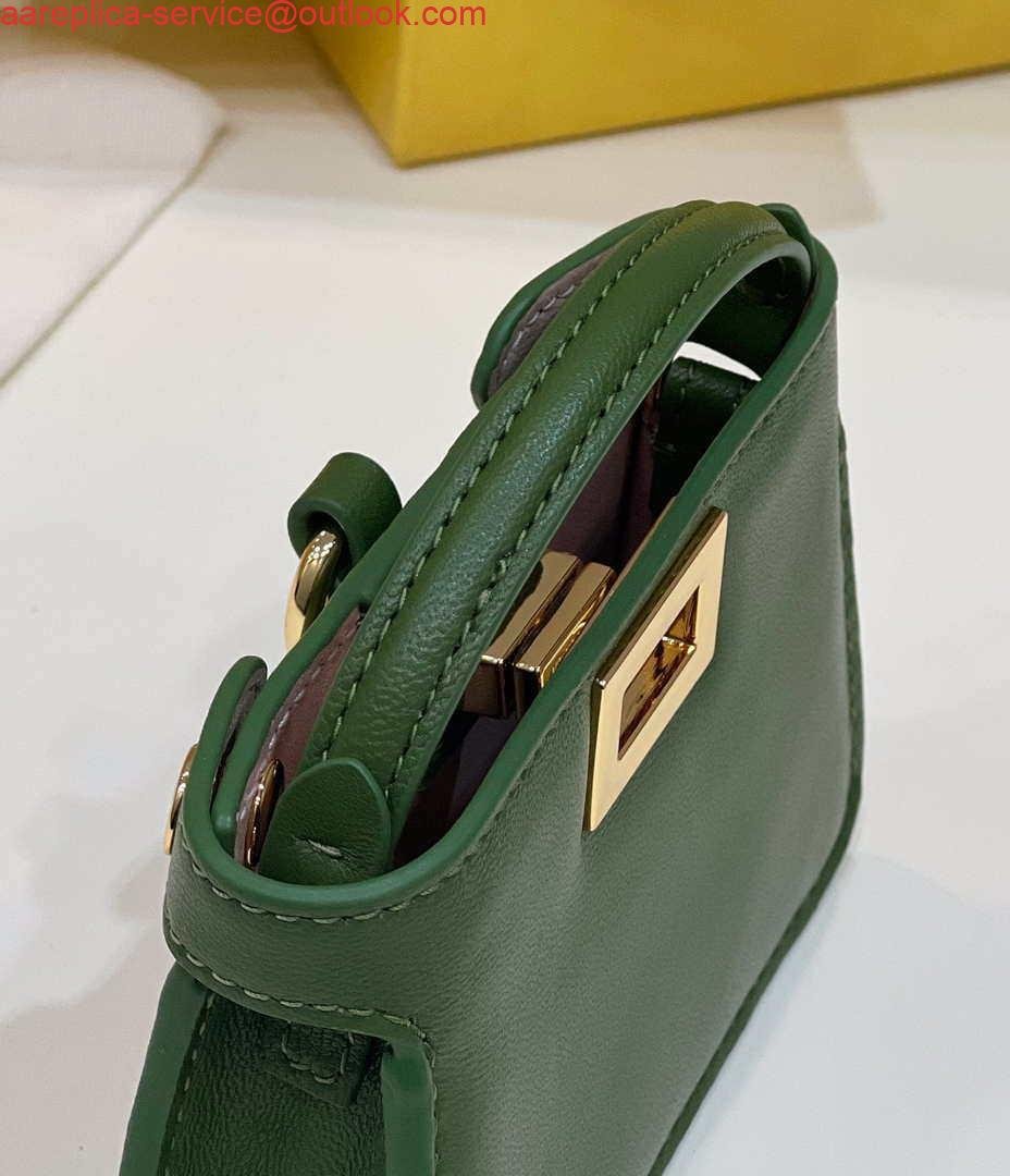 Replica Fendi 7AR993 FENDI PICO PEEKABOO Charm 8385 Green