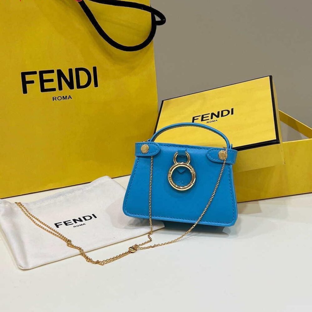 Replica Fendi 7AR993 FENDI PICO PEEKABOO Charm Blue 8385