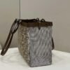 Replica Fendi 8BH374 X-Tote Brown houndstooth wool shopper with FF embroidery 8589