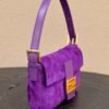Replica Fendi 8339 Baguette Middle Age Solid Color Series Underarm Bag Purple