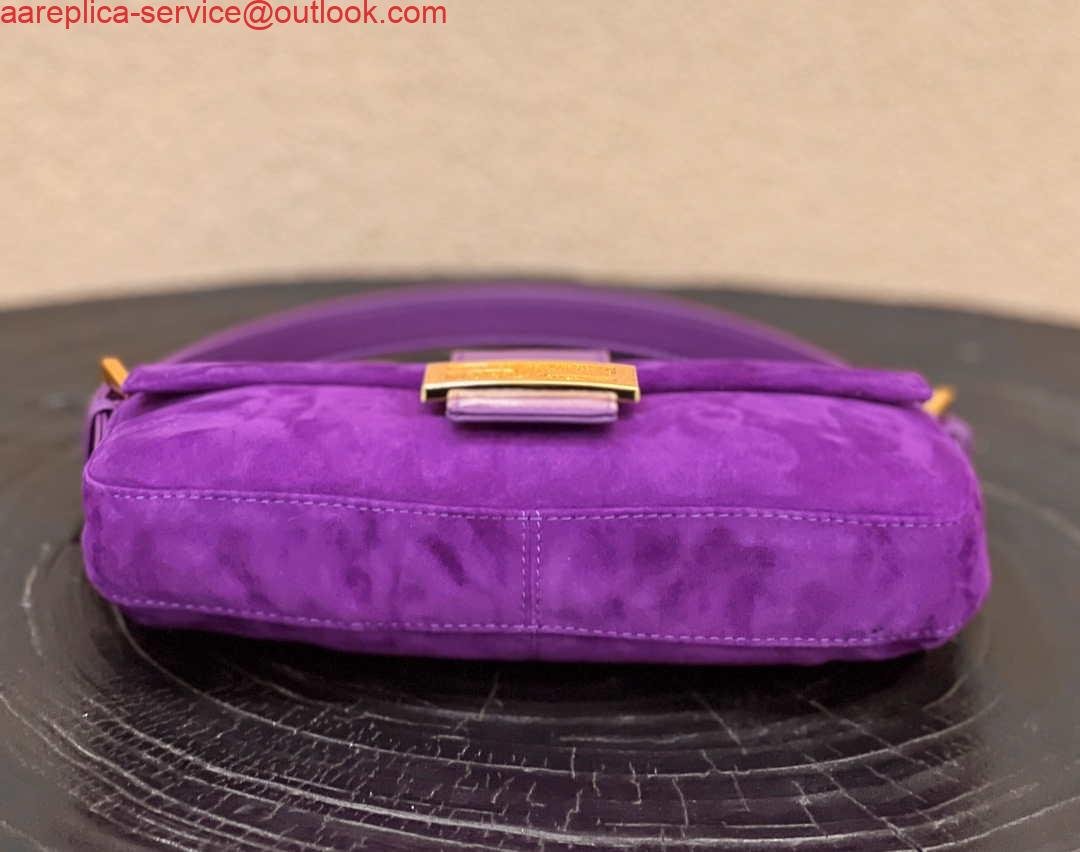 Replica Fendi 8339 Baguette Middle Age Solid Color Series Underarm Bag Purple