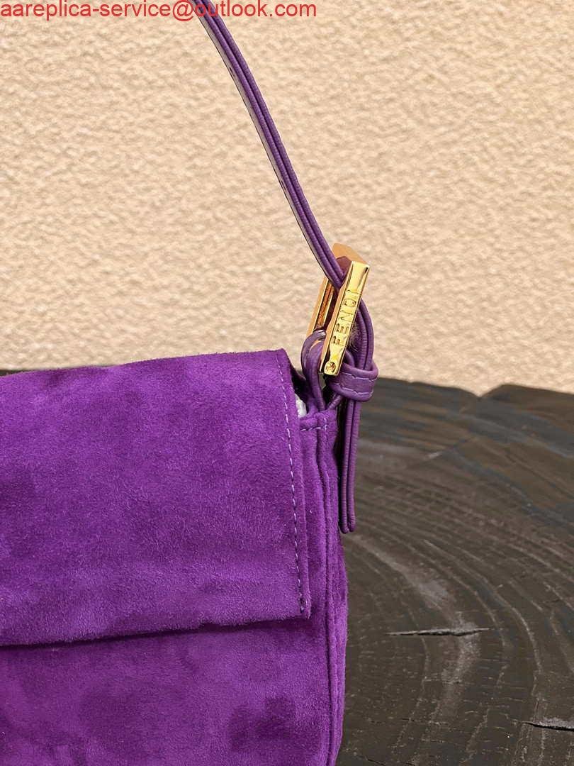 Replica Fendi 8339 Baguette Middle Age Solid Color Series Underarm Bag Purple