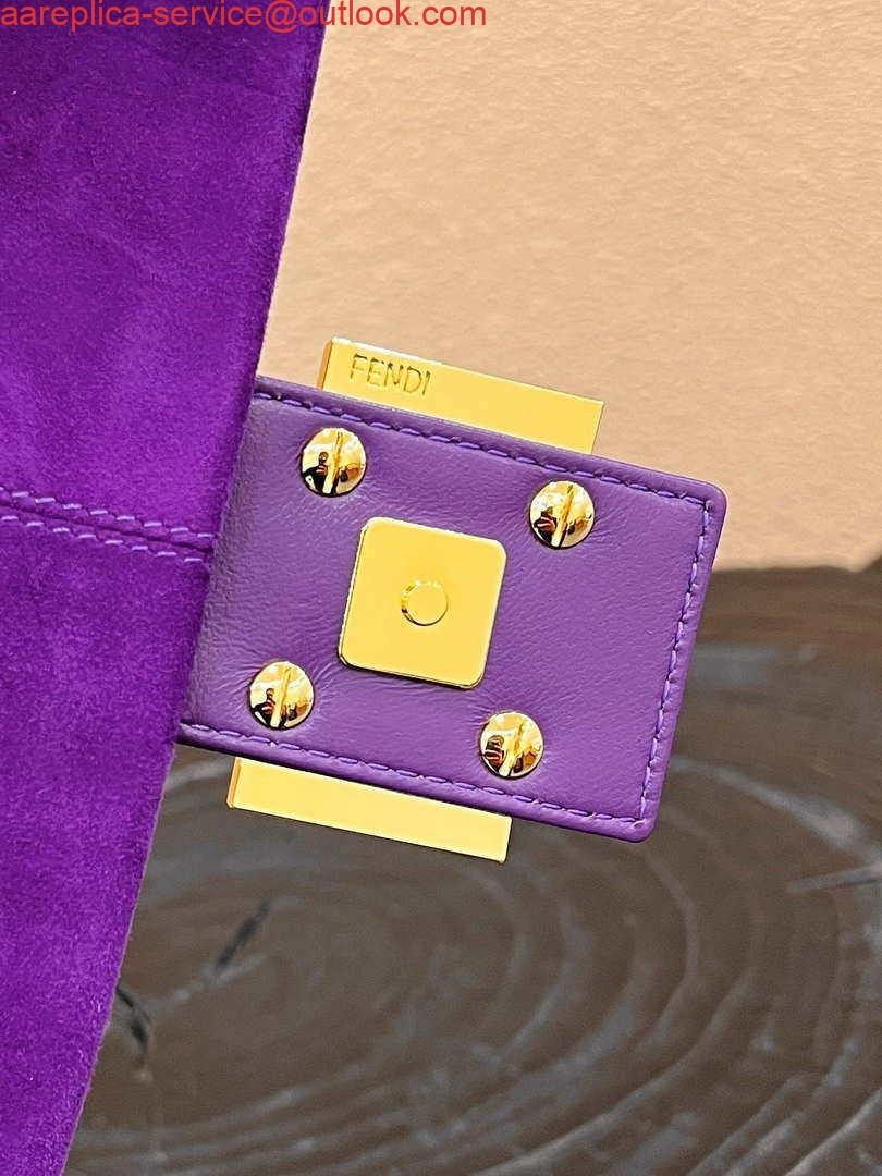 Replica Fendi 8339 Baguette Middle Age Solid Color Series Underarm Bag Purple