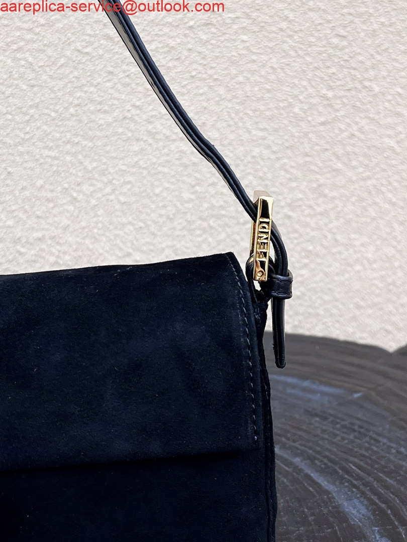 Replica Fendi 8339 Baguette Middle Age Solid Color Series Underarm Bag Black