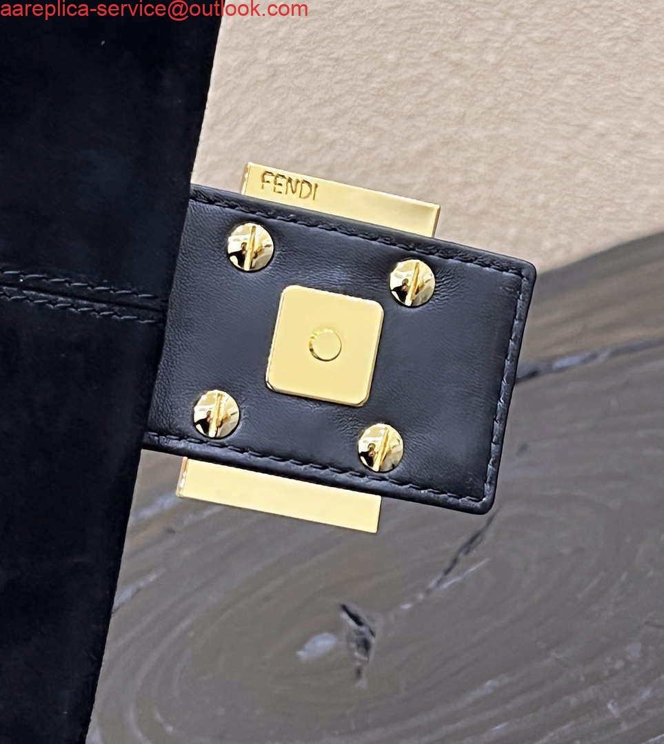 Replica Fendi 8339 Baguette Middle Age Solid Color Series Underarm Bag Black