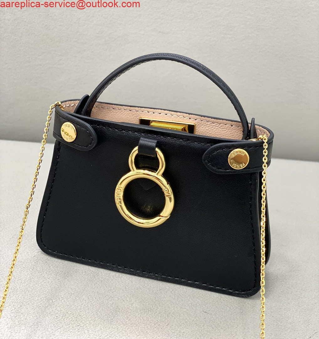 654d9ec77016e.jpg Replica Fendi 7AR993 FENDI PICO PEEKABOO Charm 8385 Black