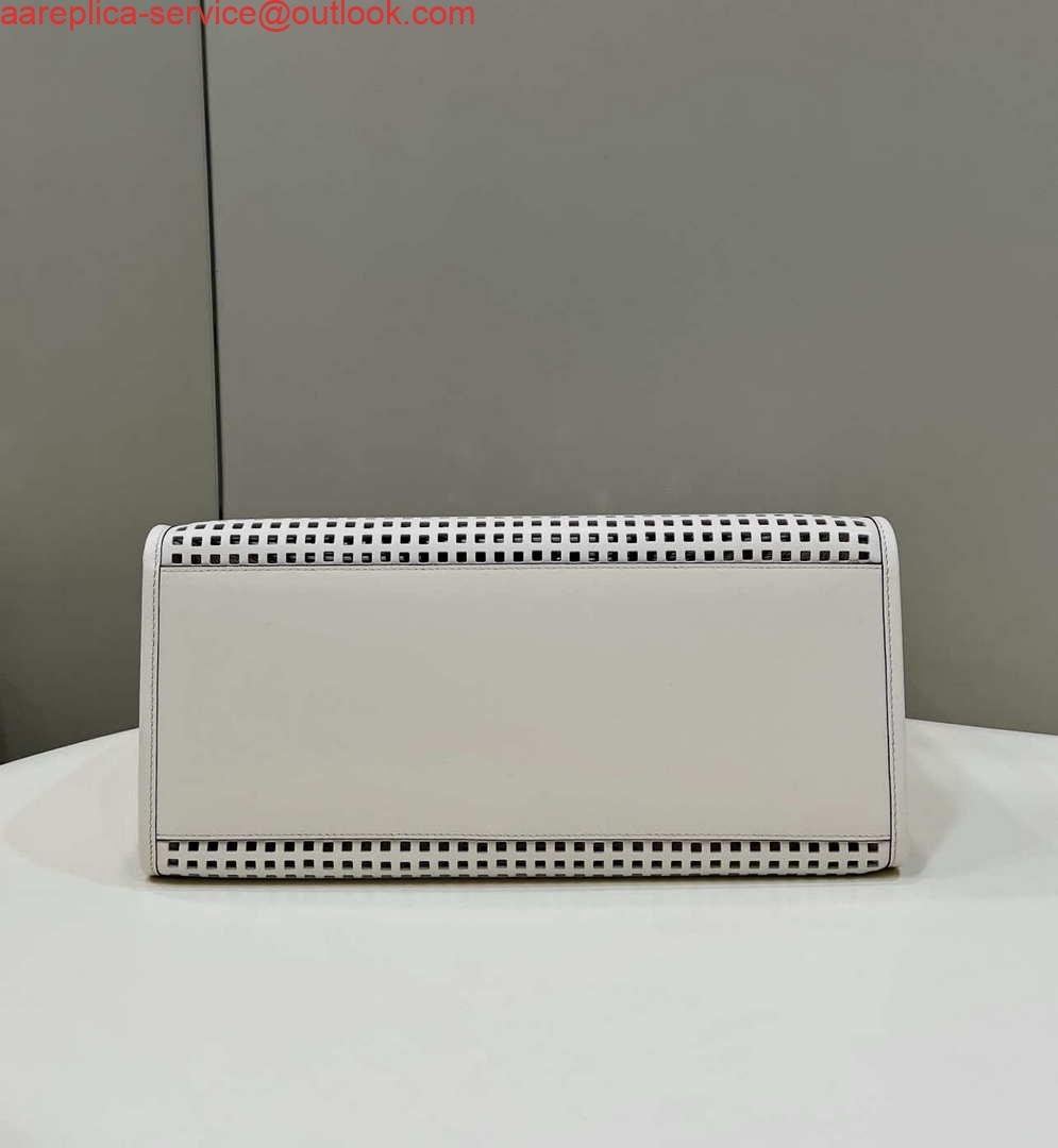 Replica Fendi 8BH386 Sunshine Medium 8575 Two-toned perforated leather shopper