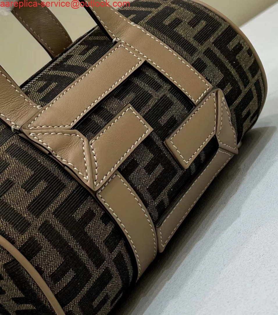 Replica Fendi 7VA570 Mini bag Brown FF fabric bag