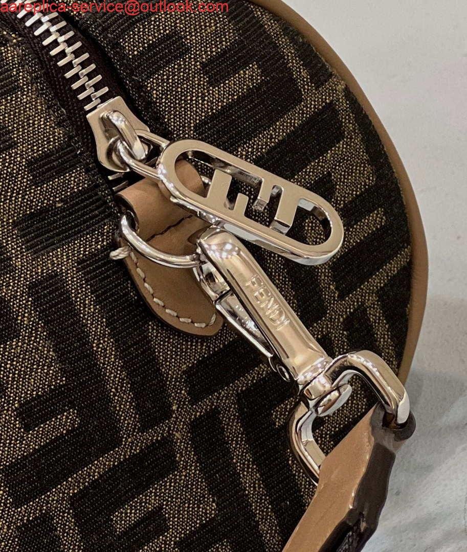 Replica Fendi 7VA570 Mini bag Brown FF fabric bag