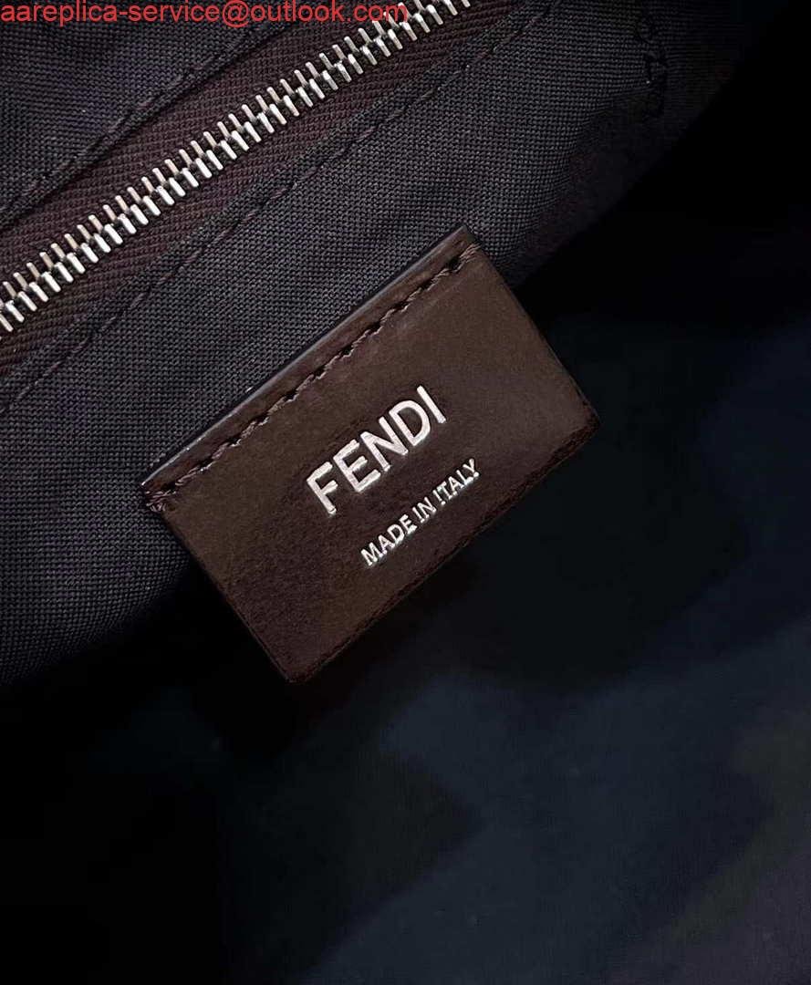 Replica Fendi 7VA570 Mini bag Brown FF fabric bag