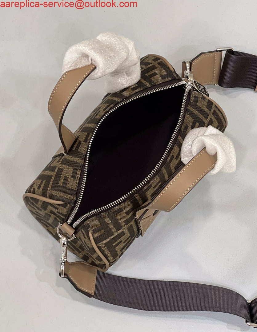 Replica Fendi 7VA570 Mini bag Brown FF fabric bag