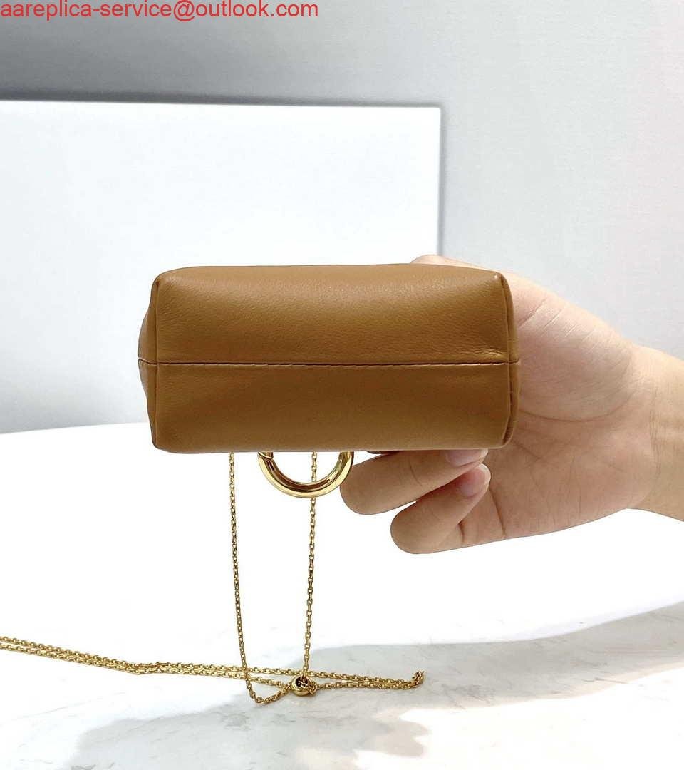 Replica Fendi 7AS051 Nano Fendi First Charm Charm in Brown nappa leather