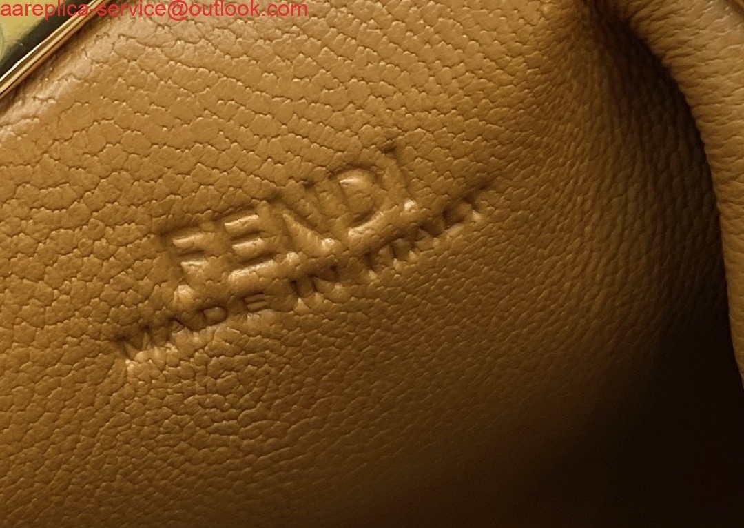 Replica Fendi 7AS051 Nano Fendi First Charm Charm in Brown nappa leather