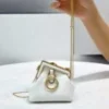 Replica Fendi 7AS051 Nano Fendi First Charm Charm in White nappa leather