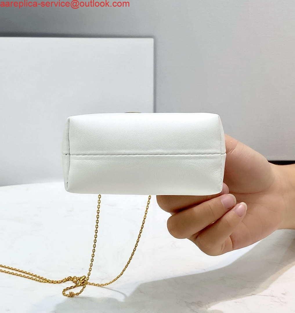 Replica Fendi 7AS051 Nano Fendi First Charm Charm in White nappa leather