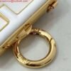 Replica Fendi 7AS051 Nano Fendi First Charm Charm in White nappa leather