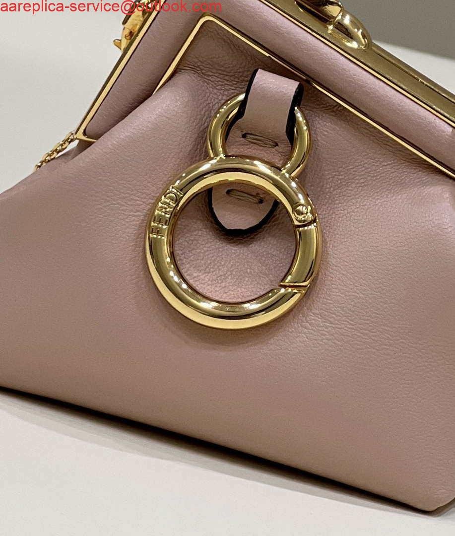 Replica Fendi 7AS051 Nano Fendi First Charm Charm in pink nappa leather