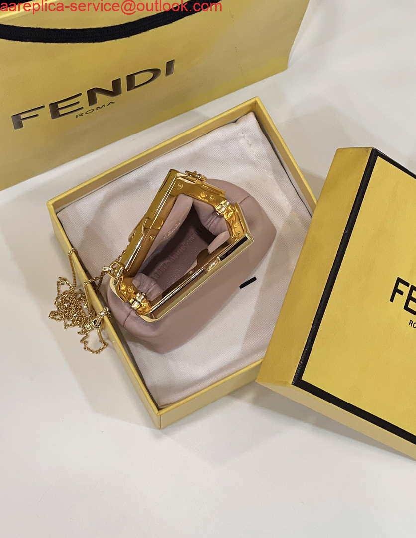 Replica Fendi 7AS051 Nano Fendi First Charm Charm in pink nappa leather