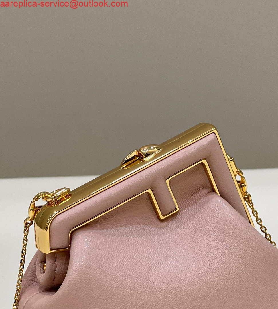 Replica Fendi 7AS051 Nano Fendi First Charm Charm in pink nappa leather