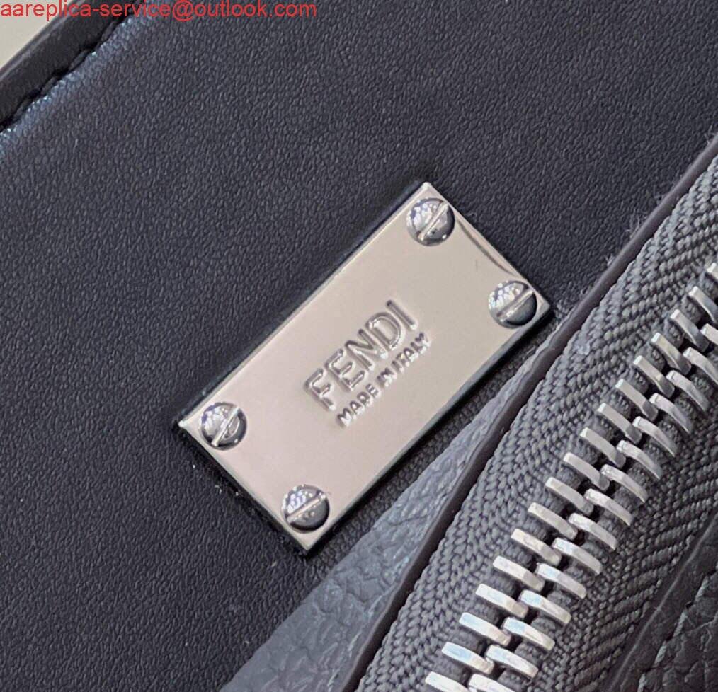 Replica Fendi 7VA529 Peekaboo ISeeU Medium Gray Leather Bag