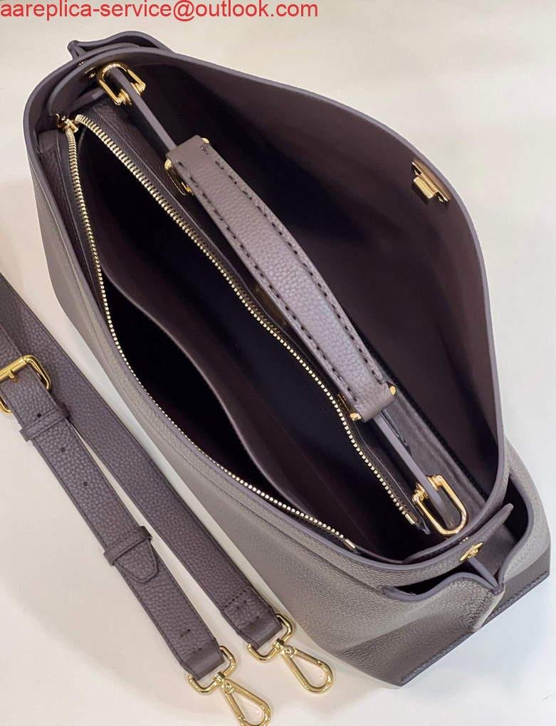 Replica Fendi 7VA529 Peekaboo ISeeU Medium Brown Leather Bag