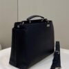 Replica Fendi 7VA529 Peekaboo ISeeU Medium Black Leather Bag