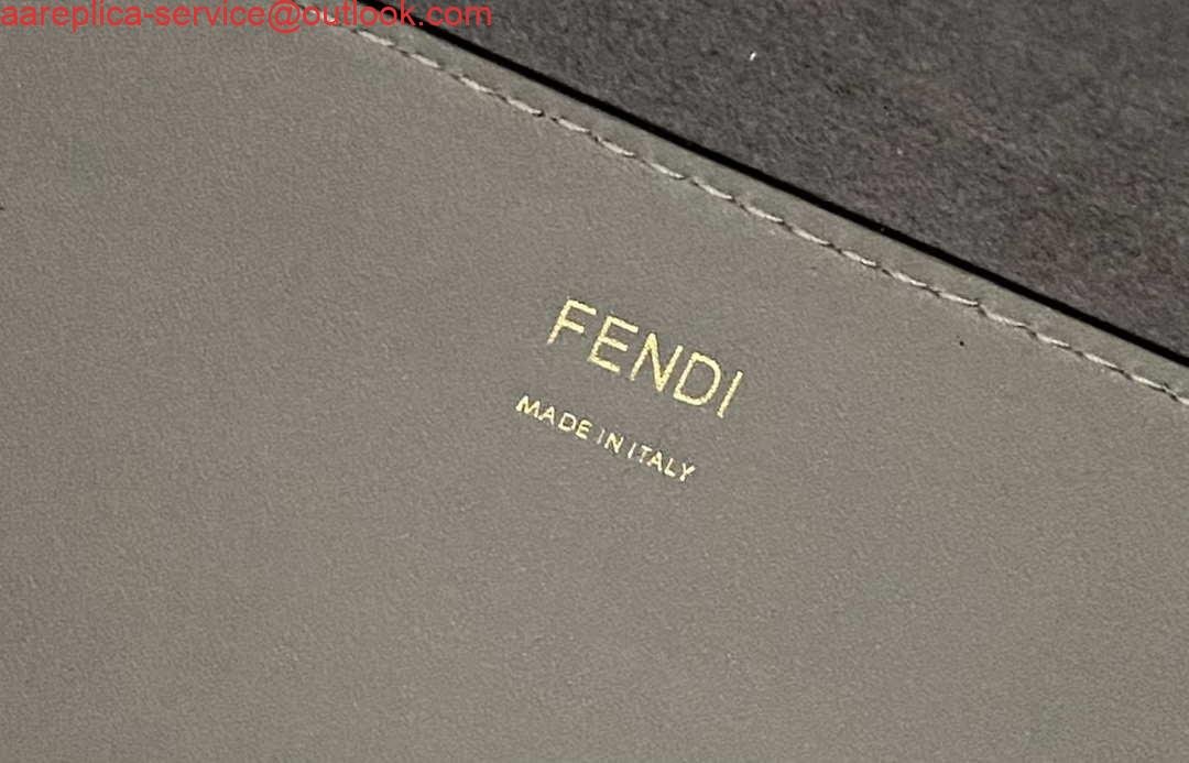 Replica Fendi 8BH386 Sunshine Medium Bag 8266S Dark Grey leather shopper