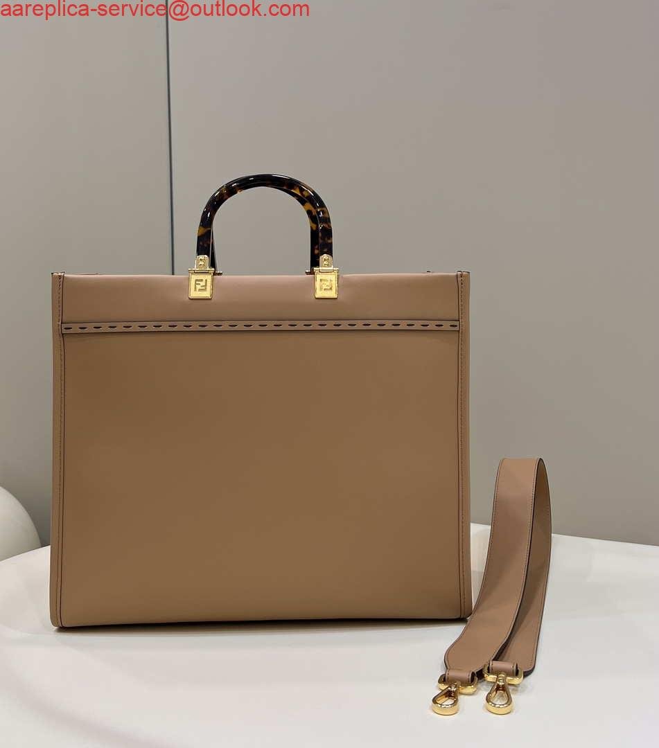 654da403aa30f.jpg Replica Fendi 8266S Sunshine Medium Bag 8BH386 Apricot leather shopper