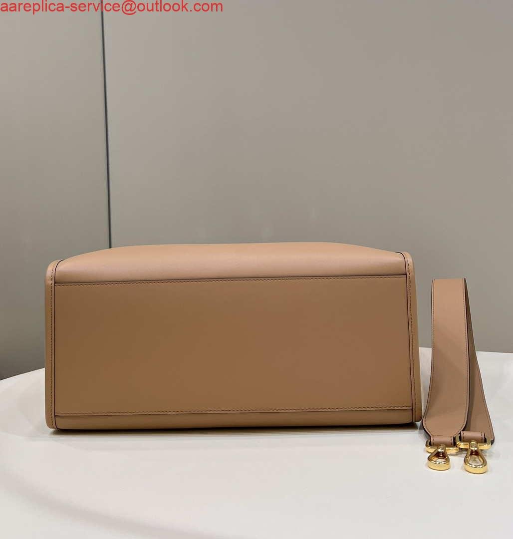 654da404cd8a7.jpg Replica Fendi 8266S Sunshine Medium Bag 8BH386 Apricot leather shopper