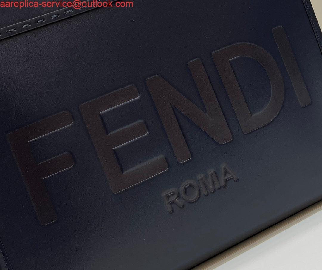 Replica Fendi 8266S Sunshine Medium Bag 8BH386 Black leather shopper