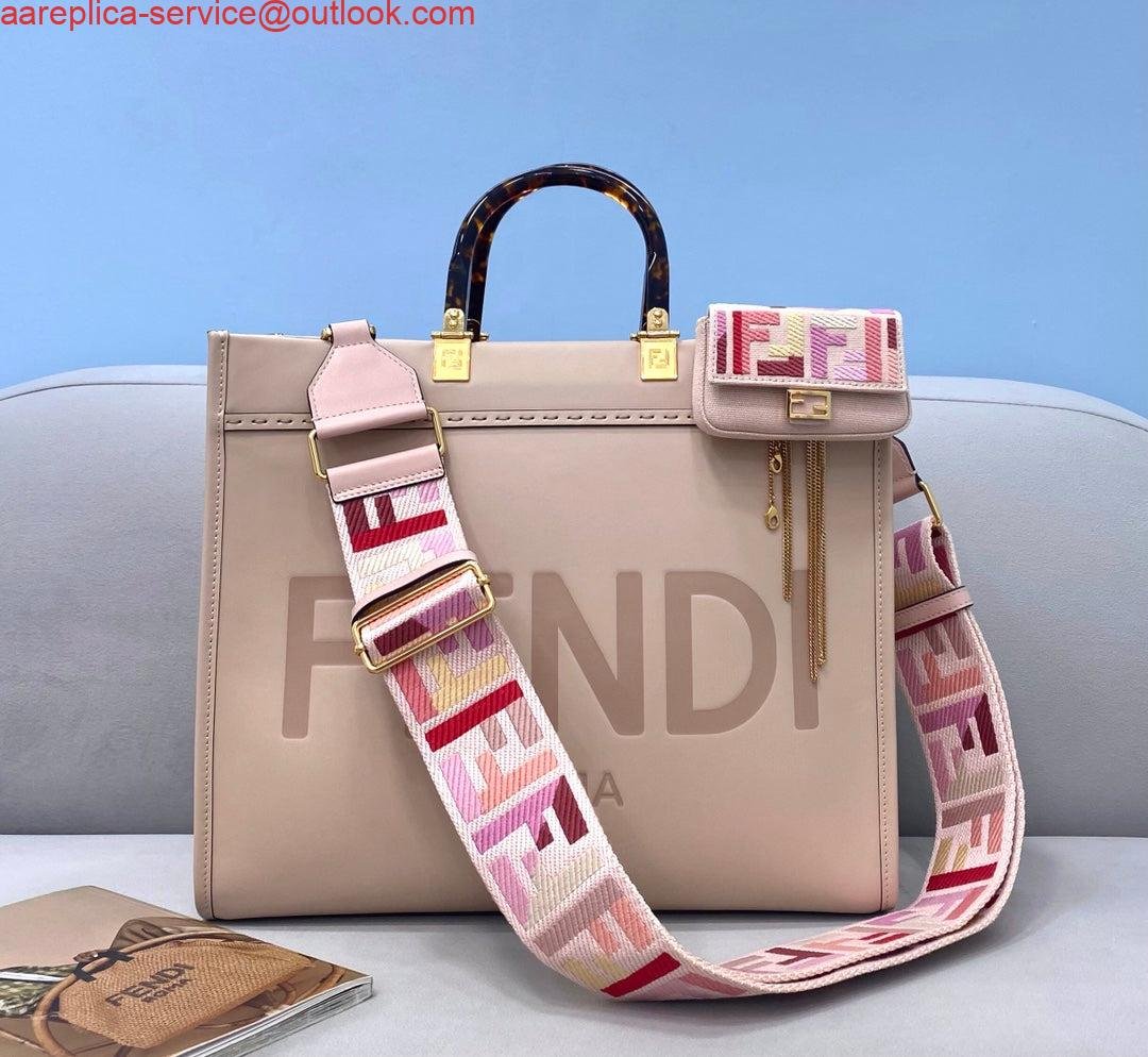 Replica Fendi 8266S Sunshine Medium Bag 8BH386 Pink leather shopper