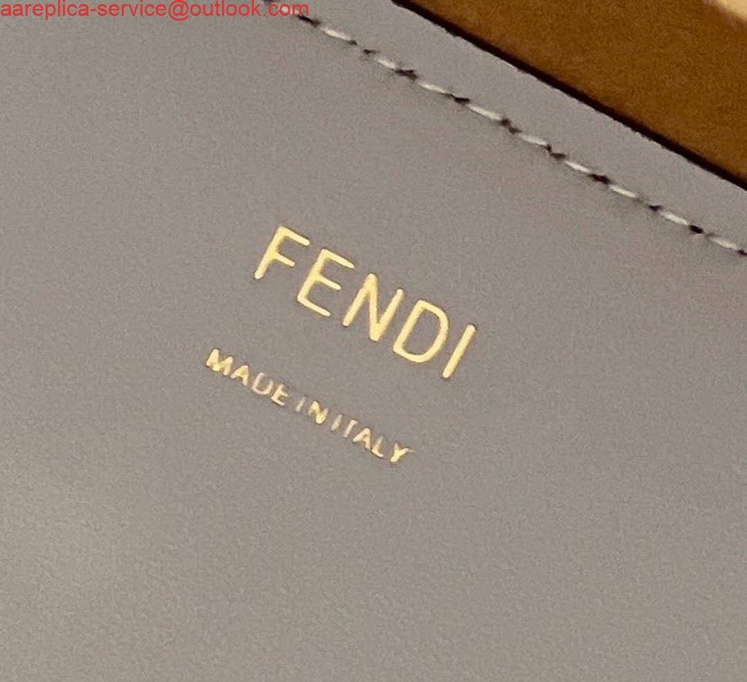 Replica Fendi 8266S Sunshine Medium Bag 8BH386 Light blue leather shopper