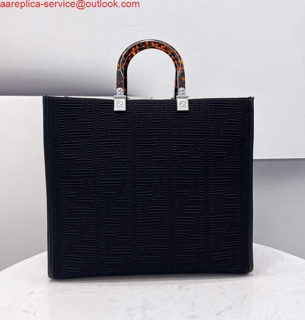 Replica Fendi 8BH386 Sunshine Medium Fendi Tote Bag 8258 Black