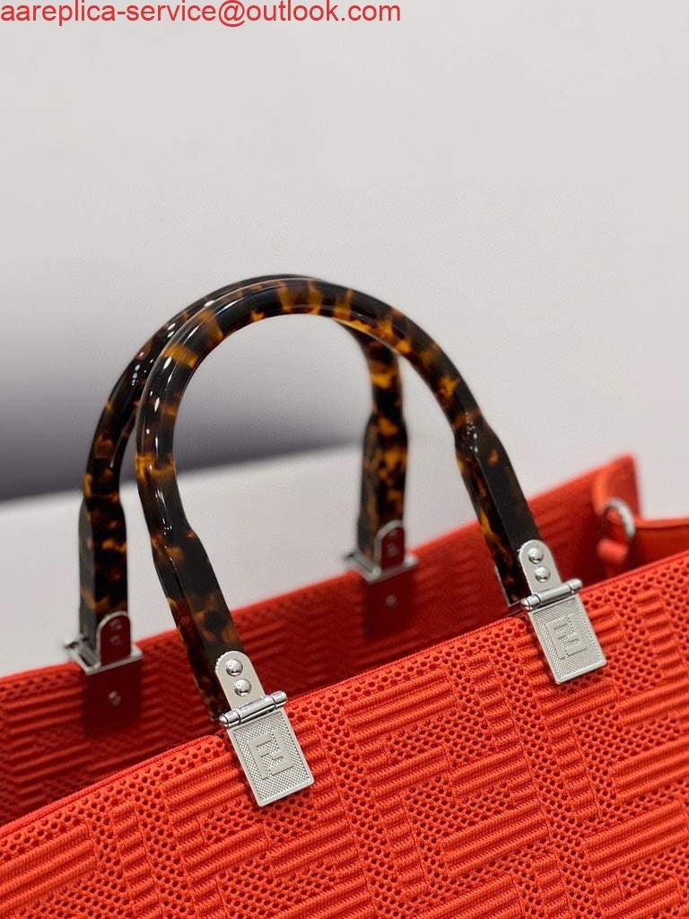Replica Fendi 8BH386 Sunshine Medium Fendi Tote Bag 8258 Orange Red