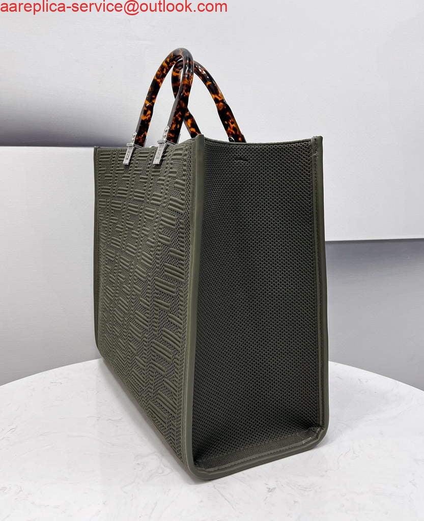Replica Fendi 8BH386 Sunshine Medium Fendi Tote Bag 8258 Green