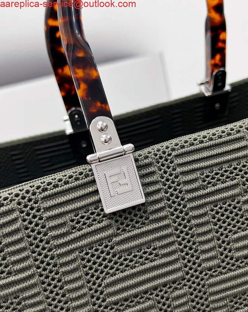 Replica Fendi 8BH386 Sunshine Medium Fendi Tote Bag 8258 Green