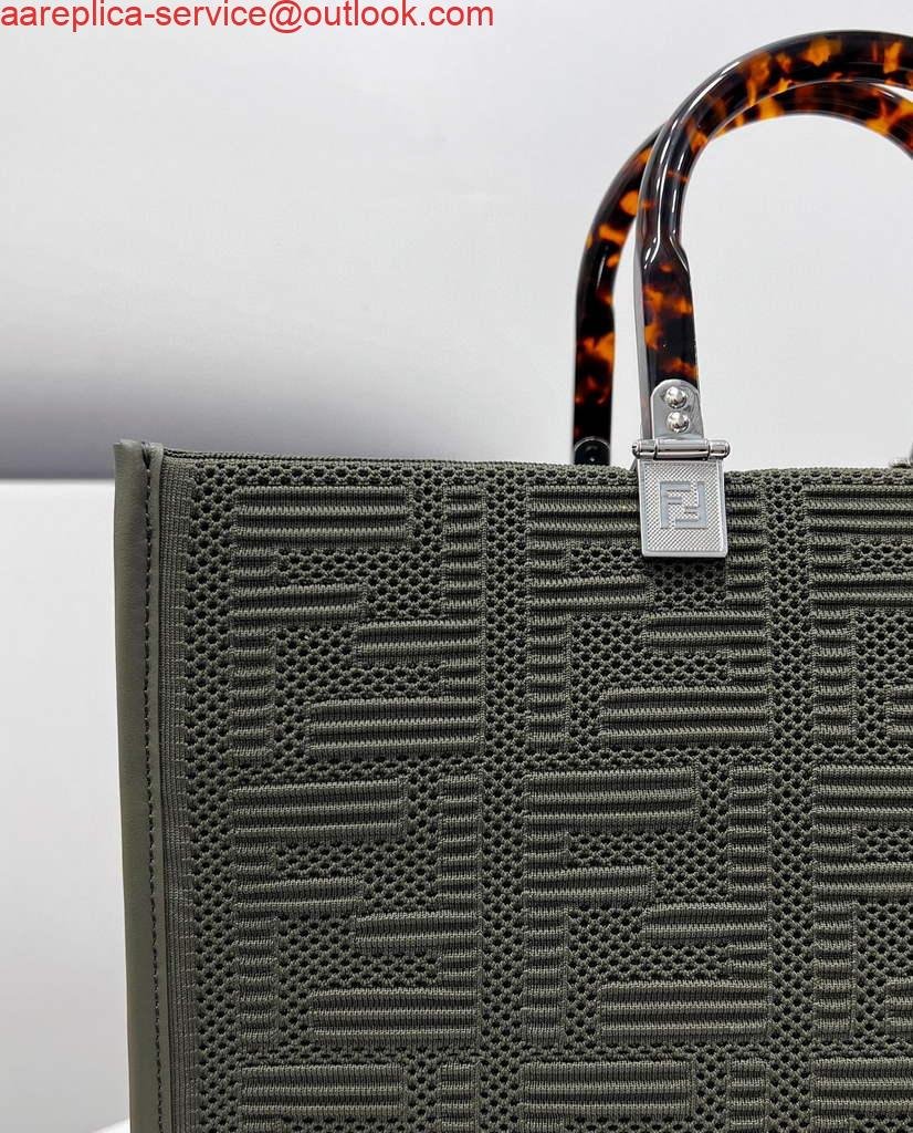 Replica Fendi 8BH386 Sunshine Medium Fendi Tote Bag 8258 Green