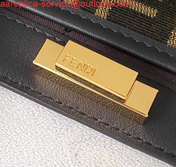 Replica Fendi 8BH374 Peekaboo X Tote Green Canvas Bag