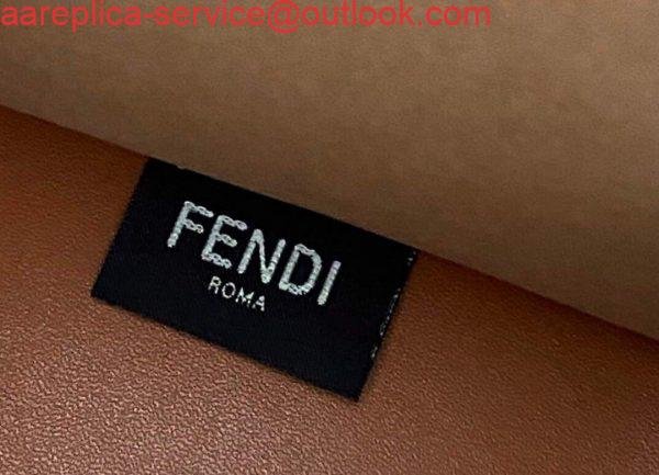 Replica Fendi 8BH372 Sunshine Large Natural Coloured Leather Shopper Bag 80009L Dark brown