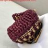 Replica Fendi 7AR844 Nano Baguette Charm Wine Red Raffia Charm