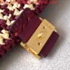 Replica Fendi 7AR844 Nano Baguette Charm Wine Red Raffia Charm