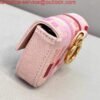 Replica Fendi 7AR844 Nano Baguette Charm Pink Canvas Charm