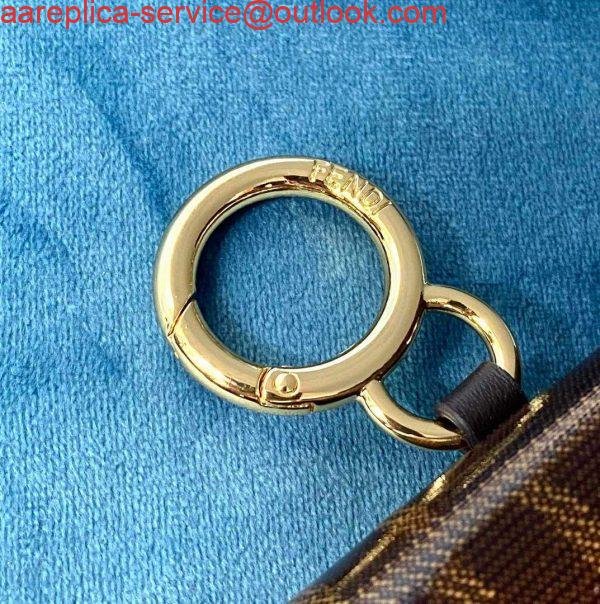 Replica Fendi 7AR844 Nano Baguette Charm Brown Nappa Leather