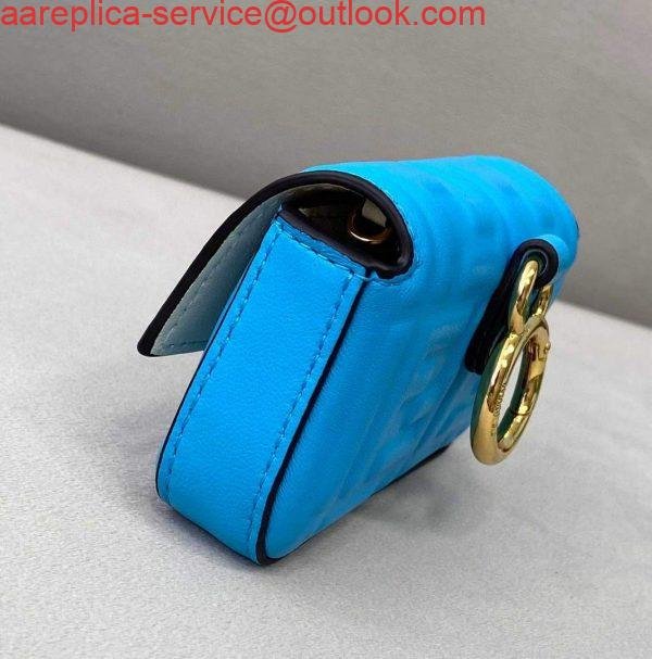 Replica Fendi 7AR844 Nano Baguette Charm Blue Nappa Leather