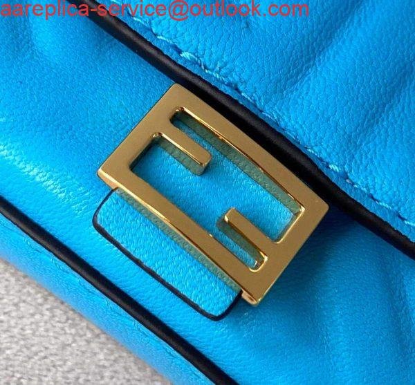 Replica Fendi 7AR844 Nano Baguette Charm Blue Nappa Leather
