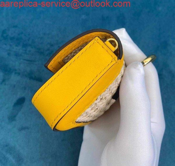 Replica Fendi 7AR844 Nano Baguette Charm Beige Raffia Charm
