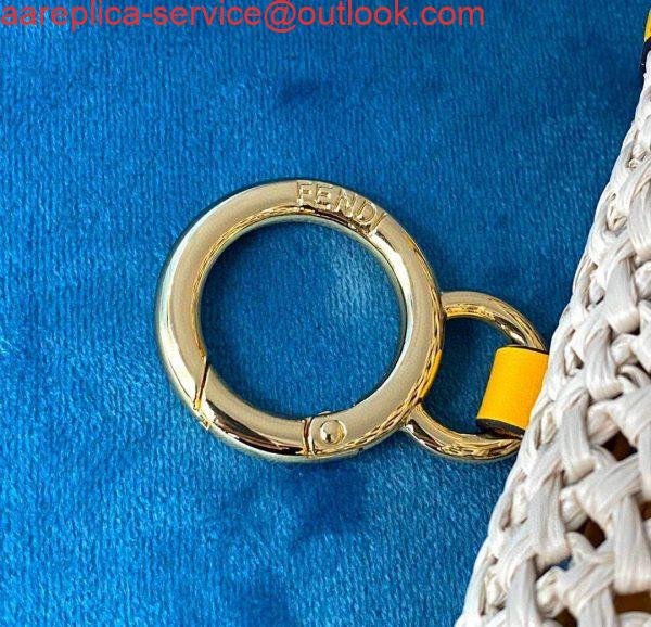 Replica Fendi 7AR844 Nano Baguette Charm Beige Raffia Charm