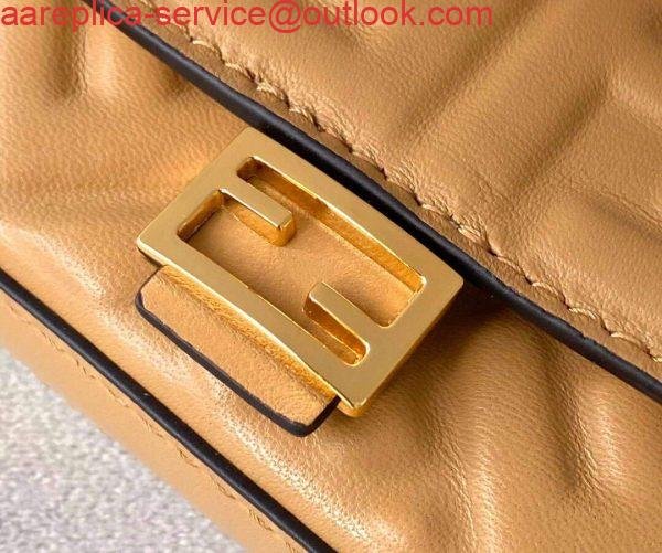 Replica Fendi 7AR844 Nano Baguette Charm Apricot Nappa Leather