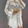 Replica Fendi 7AR844 Nano Baguette Charm Apricot Nappa Leather