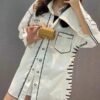 Replica Fendi 7AR844 Nano Baguette Charm Apricot Nappa Leather